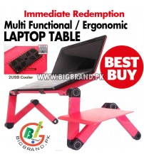 Multifunction Foldable Laptop Table T8 (Pink)